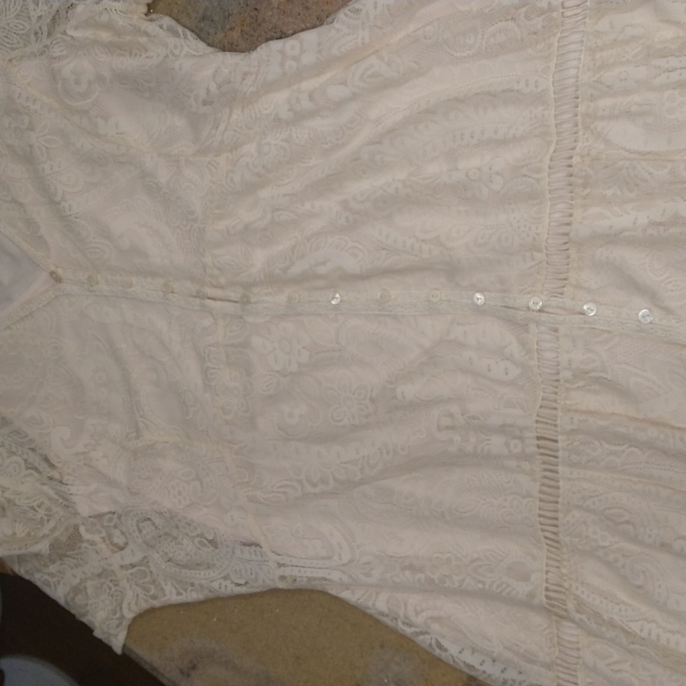 REBA COUNTRY WESTERN NATURAL CREAM CROCHET LACE RHIANNON MIDI DRESS NEW - Picture 16 of 16